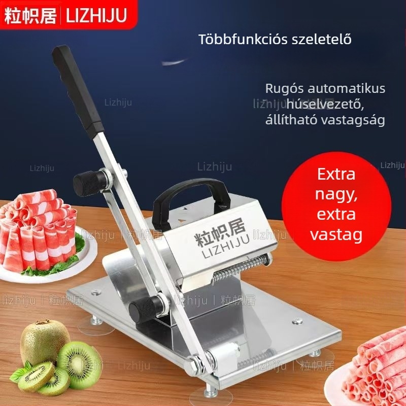 Kézi bárányhús tekercs szeletelő – otthoni és kisméretű kereskedelmi használatra, hús szeletelő fagyasztott és főtt húsokhoz, szénacél