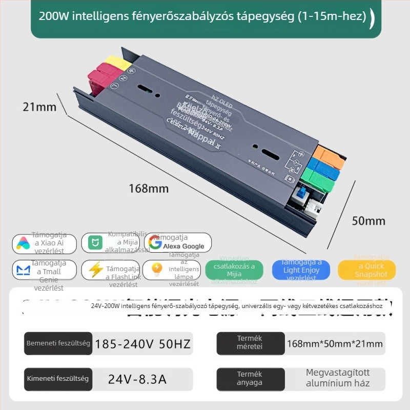 COB háromszínű dimmelhető LED-szalag öntapadó hátoldallal, intelligens vezérléssel, kompatibilis Mi Home-mal a folyamatos fényerő-szabályozásért
