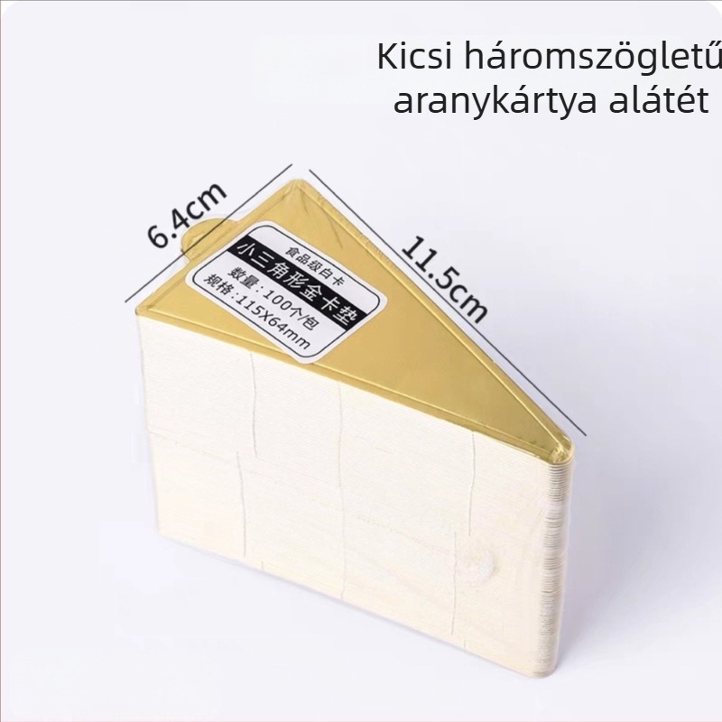 Háromszög alakú tortaalátét szifon mousse tortához, Baszk sajttorta alja, arany karton