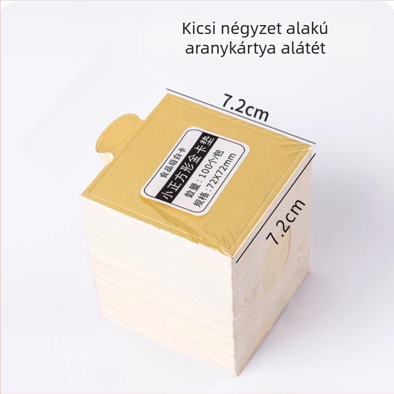 Háromszög alakú tortaalátét szifon mousse tortához, Baszk sajttorta alja, arany karton