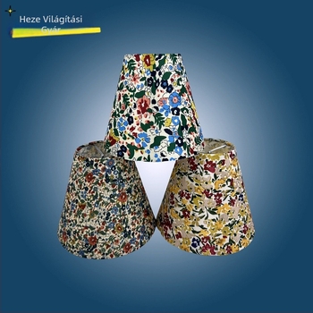 Textil lámpabúra csillárhoz és falikarhoz – vintage virágos mintázat, friss kis virágos design