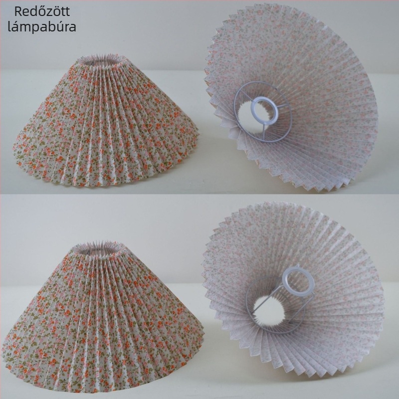 Pliszé textile asztali lámpaernyő dekoratív mintával, méretek 90x350x205H, szállodai és panziós dekorációhoz