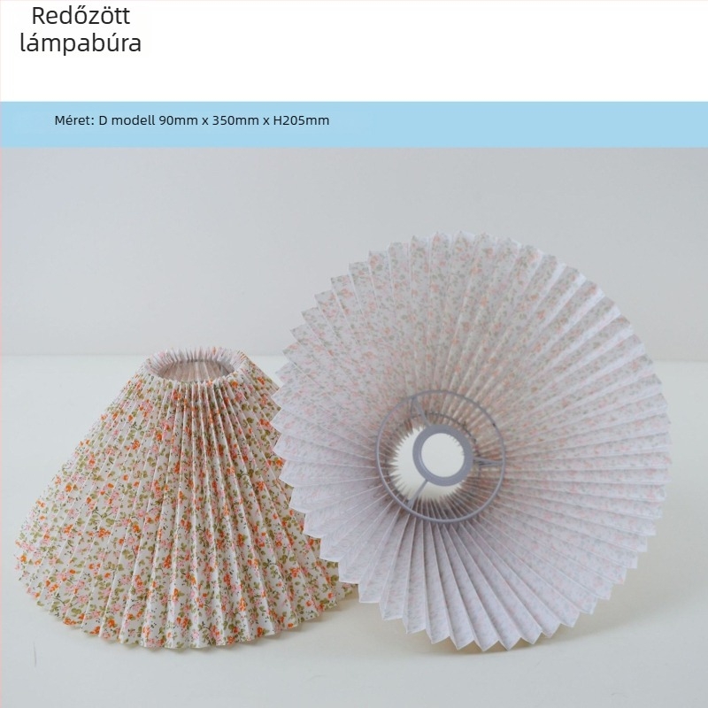 Pliszé textile asztali lámpaernyő dekoratív mintával, méretek 90x350x205H, szállodai és panziós dekorációhoz