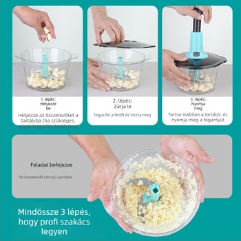 Kézi multifunkcionális zöldségvágó szeletelő, háztartási használatra