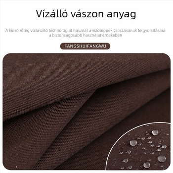 Női vászon kötény – konyhai, szennyeződéstől védett, rövid fazon, nyomtatott mintával, cateringhez, tej-tea üzletek és manikűr szalonok számára