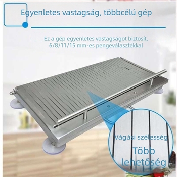 Rozsdamentes acélból készült, multifunkcionális konyhai szeletelő felvágott, kacsa vére, tofu és sonka szeletelésére — forró fazék hozzávalók vágóeszköze