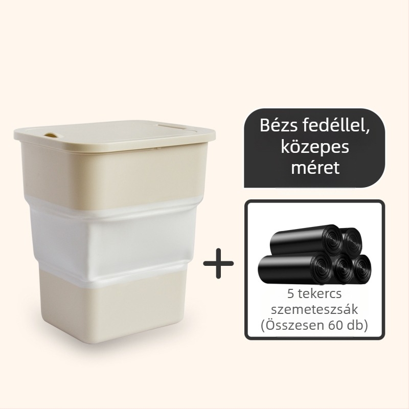 Új multifunkcionális összecsukható autós szemetes fedéllel