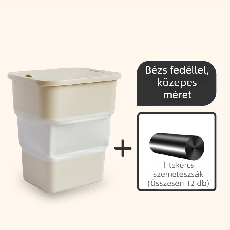 Új multifunkcionális összecsukható autós szemetes fedéllel