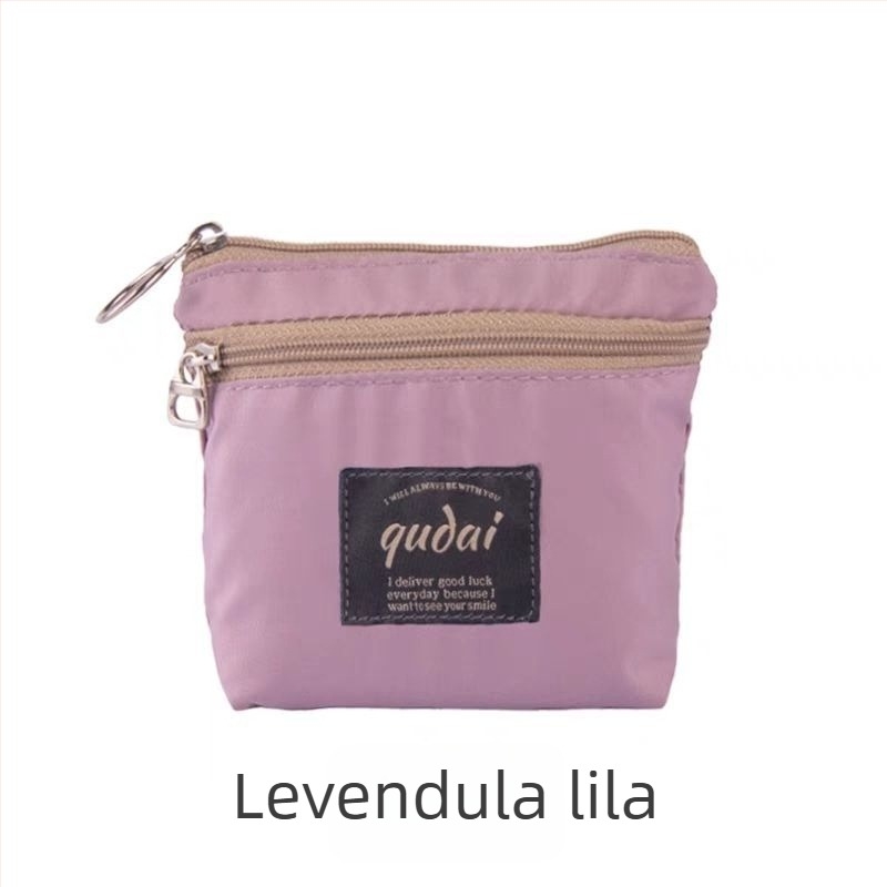 Kompakt textil pénztárca, kártyatartóval, érme- és kulcstartó
