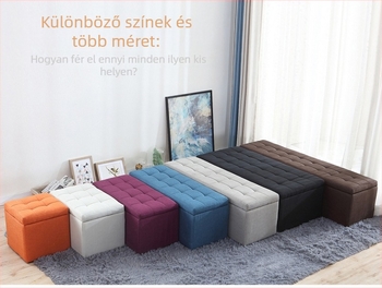 Textil bevonat cipőcserélő szék cipősszekrénnyel, háztartási tárolópad, téglalap alakú ülőbútor