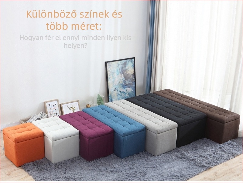 Textil bevonat cipőcserélő szék cipősszekrénnyel, háztartási tárolópad, téglalap alakú ülőbútor