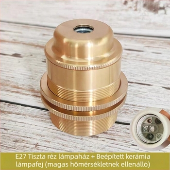 Retro kerámia függőlámpa tiszta réz foglalattal, E26/E27 csatlakozóhoz
