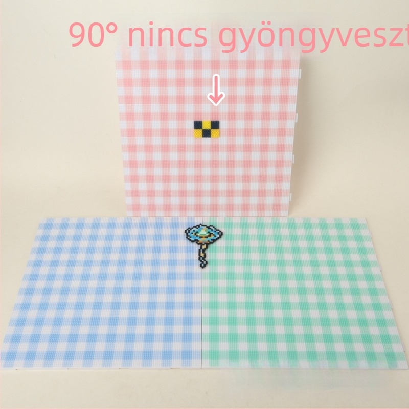 104 darabos gyöngy-tábla készlet 2.6 mm-es DIY fúzióval, hosszú tűk, hőálló tároló doboz, játék készlet