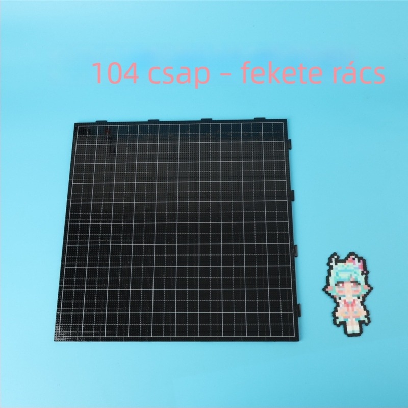 104 darabos gyöngy-tábla készlet 2.6 mm-es DIY fúzióval, hosszú tűk, hőálló tároló doboz, játék készlet