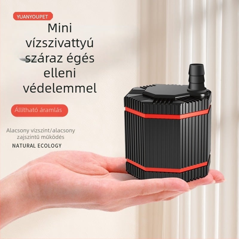 Akváriumi merülőpumpa, kisméretű alsó szívó pumpa, víz körforgás és szűrő pumpa, mini vízcserélő pumpa