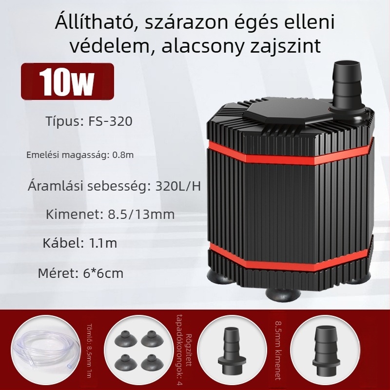 Akváriumi merülőpumpa, kisméretű alsó szívó pumpa, víz körforgás és szűrő pumpa, mini vízcserélő pumpa