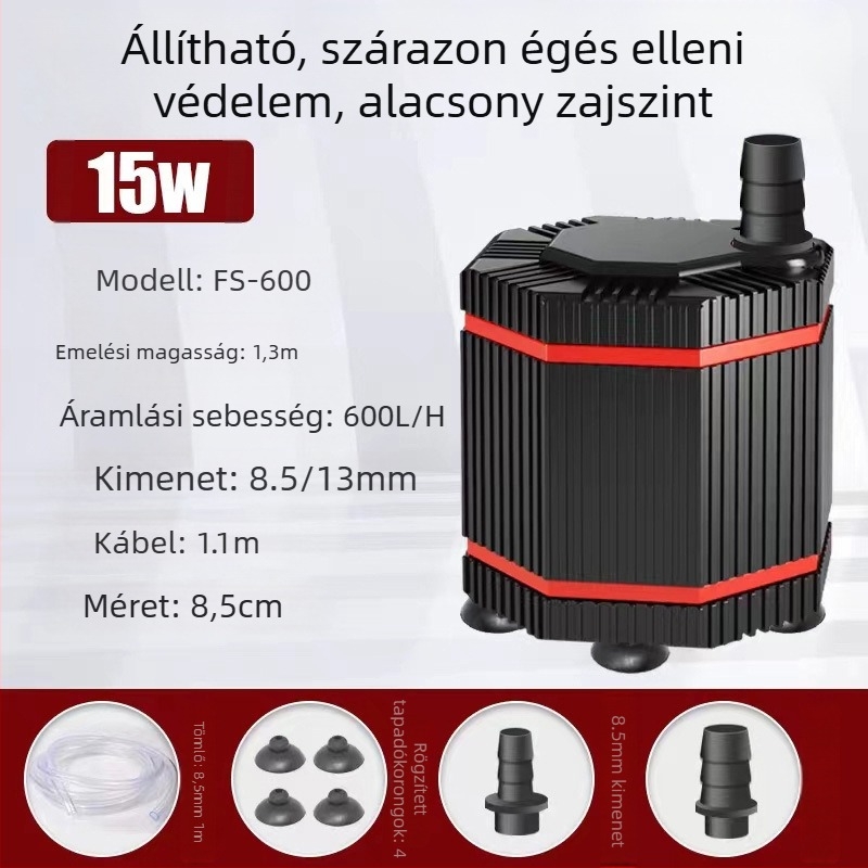 Akváriumi merülőpumpa, kisméretű alsó szívó pumpa, víz körforgás és szűrő pumpa, mini vízcserélő pumpa