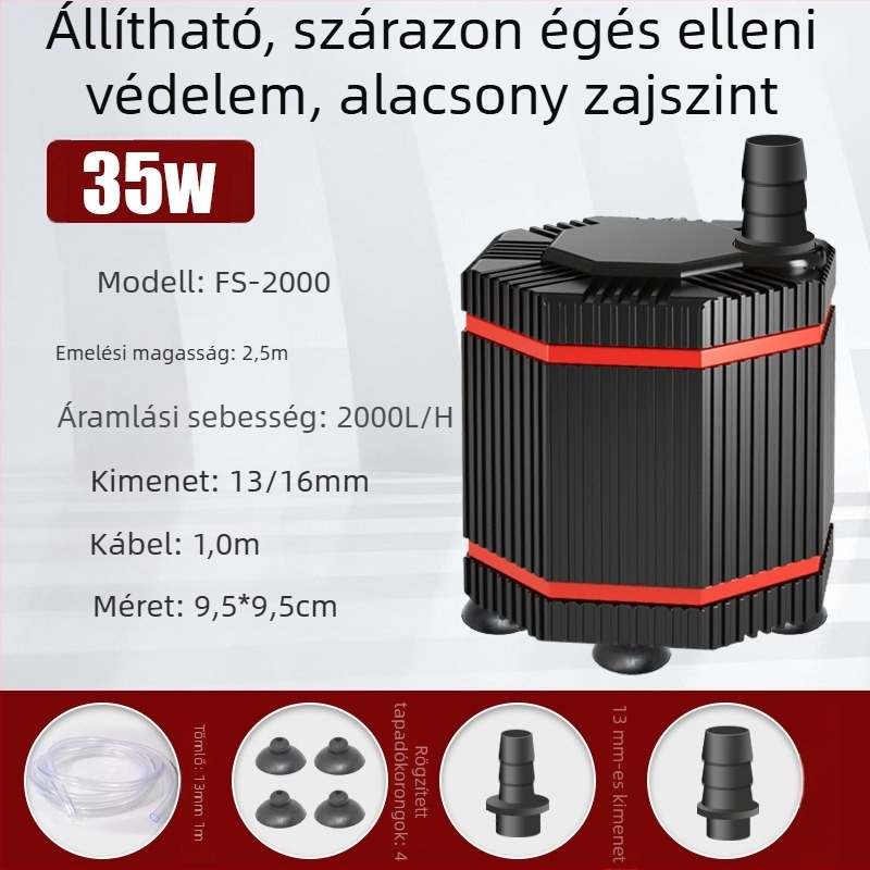 Akváriumi merülőpumpa, kisméretű alsó szívó pumpa, víz körforgás és szűrő pumpa, mini vízcserélő pumpa