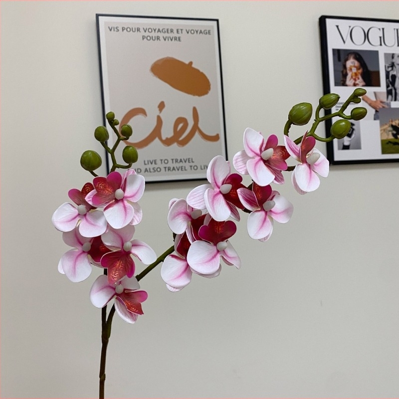 Mini Phalaenopsis művirág – élethű orchidea dekor a nappaliba, kávézóasztalra vagy TV-szekrényre