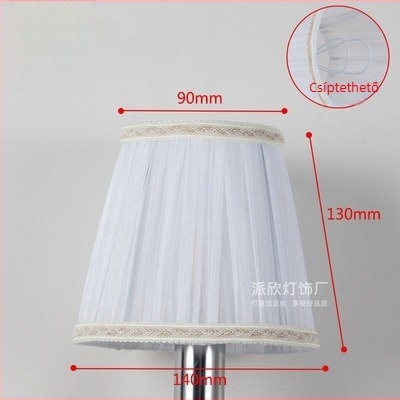 Textil lámpabura E14-hez, átlátszó chiffon anyagból, ideális függőlámpához és falikarhoz