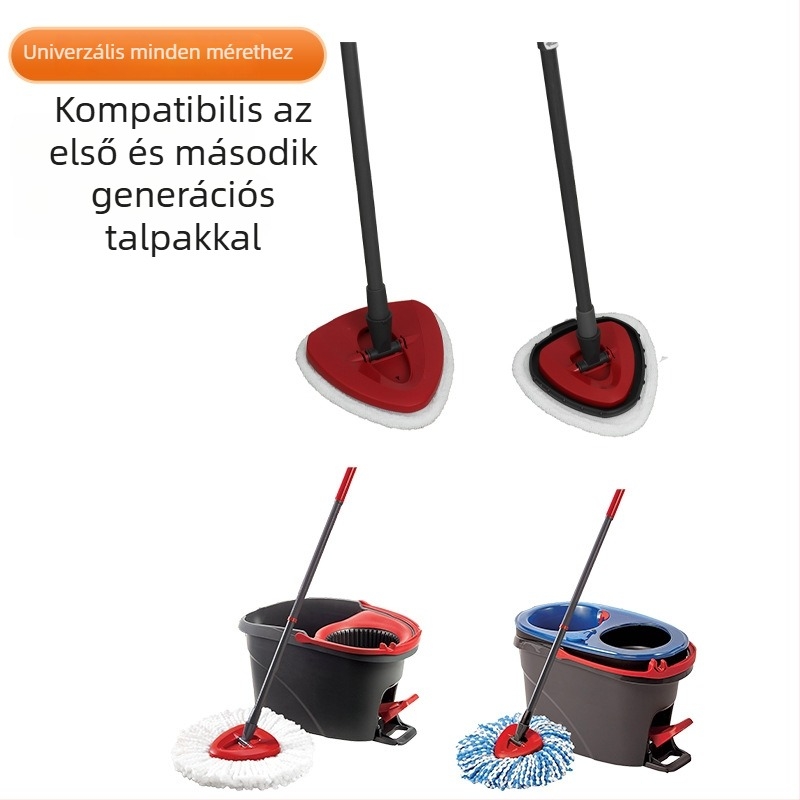 Kicserélhető mopfej, kompatibilis az Oceda Gen1/Gen2-vel, háromszög alakú lapos fej