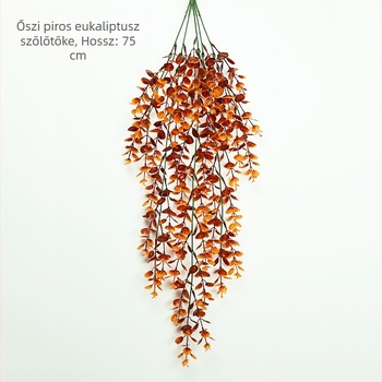 Mesterséges rattanból készült eukaliptuszlevéllel díszített falra akasztható növények beltérre és kültérre