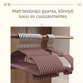 Világos luxus stílusú matt felületű vállfák otthoni használatra, felnőtteknek és kollégiumok számára
