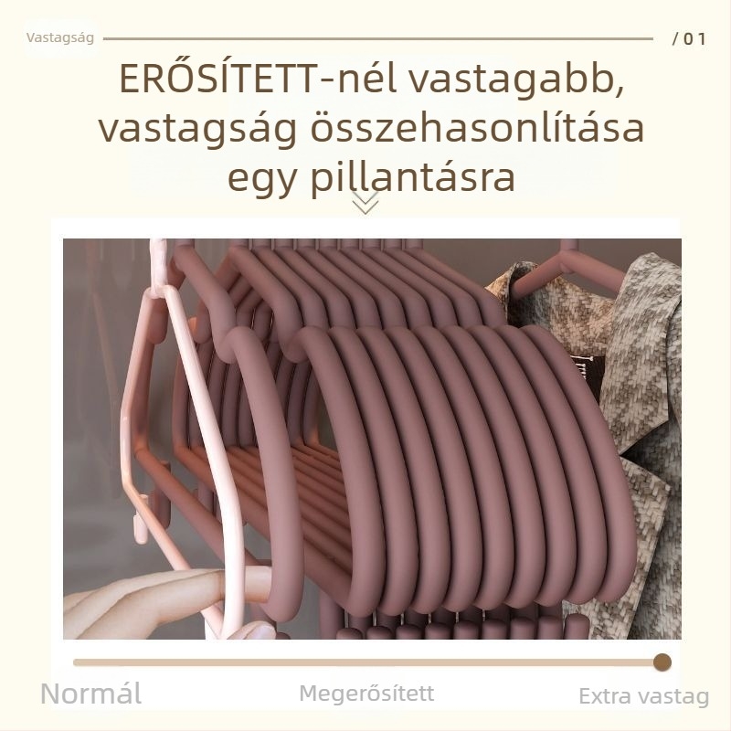 Világos luxus stílusú matt felületű vállfák otthoni használatra, felnőtteknek és kollégiumok számára