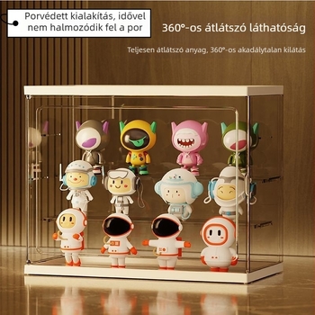 Átlátszó akril display állvány blind boxokhoz, nagy kapacitás, porálló tárolás