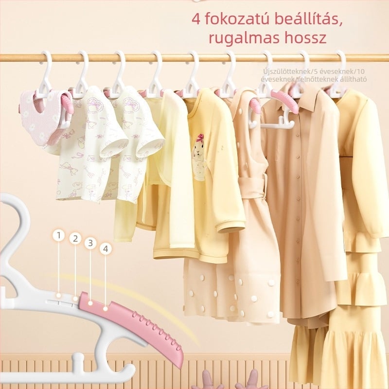 Állítható ruhatartó babáknak és gyerekeknek