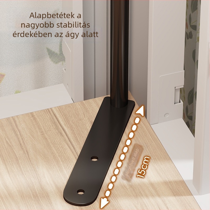 Emeletes ágyra való ruhafogas – diákszállóhoz, nadrág- és ruhatár rendező, fémből, modern minimalista stílus
