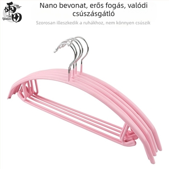 Bevonatos rozsdamentes acél ruhatartó, többfunkciós, nedves és száraz ruhákhoz, csúszásmentes, nyom nélkül, otthoni használatra.
