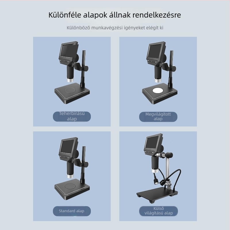 4,3 hüvelykes hordozható digitális mikroszkóp, professzionális szintű digitális nagyító, telefonjavítás funkcióval és digitális mérleggel