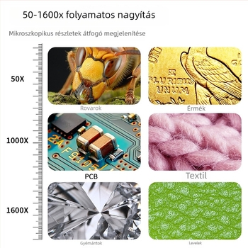 USB-s szőrtüsző-ellenőrző tükör, digitális mikroszkóp, hordozható kamera haj és bőr vizsgálatára