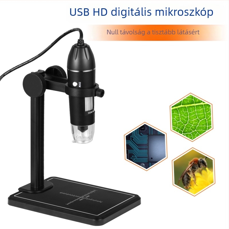 USB-s szőrtüsző-ellenőrző tükör, digitális mikroszkóp, hordozható kamera haj és bőr vizsgálatára