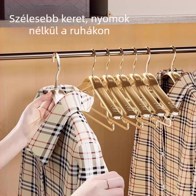 G5U ruhafogas alumíniumötvözetből - tartós otthoni használatra, vastagított, varrat nélküli, csúszásmentes, széles vállú, felnőtteknek