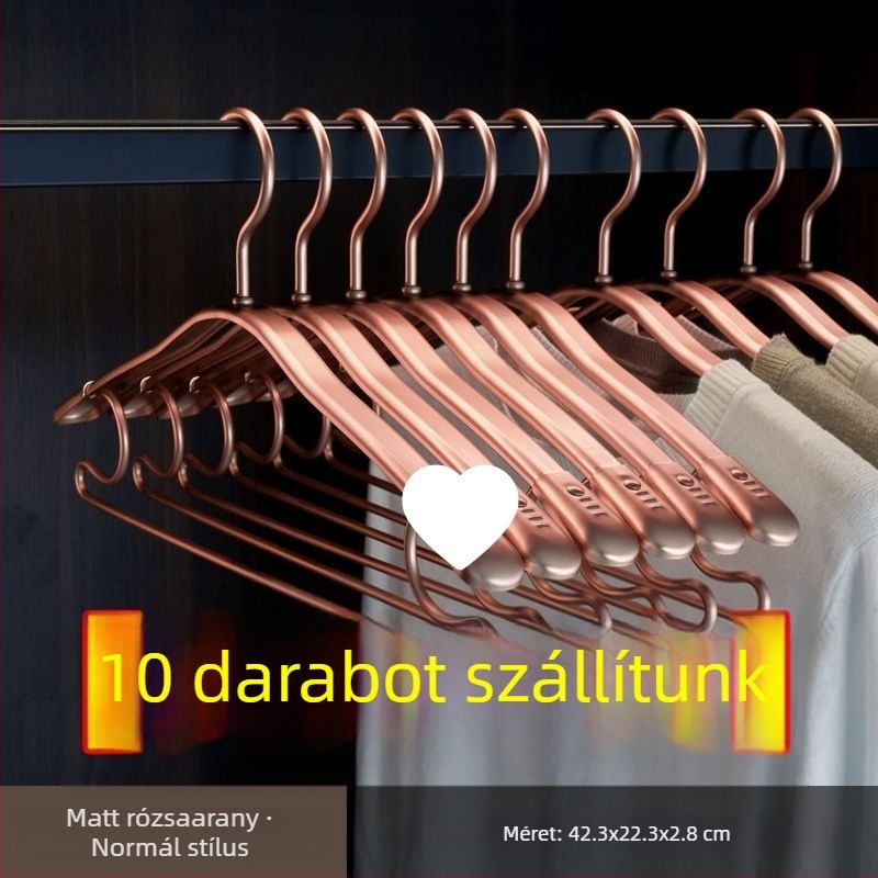 G5U ruhafogas alumíniumötvözetből - tartós otthoni használatra, vastagított, varrat nélküli, csúszásmentes, széles vállú, felnőtteknek