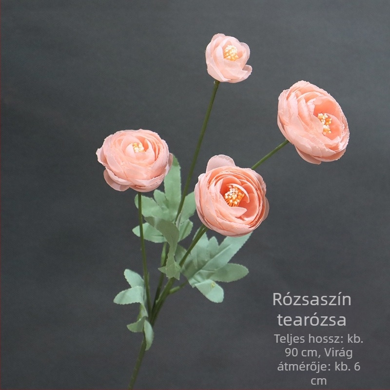 Tea Rose művirágok, 4 fejű, esküvői dekoráció a teremhez és asztali középpontok