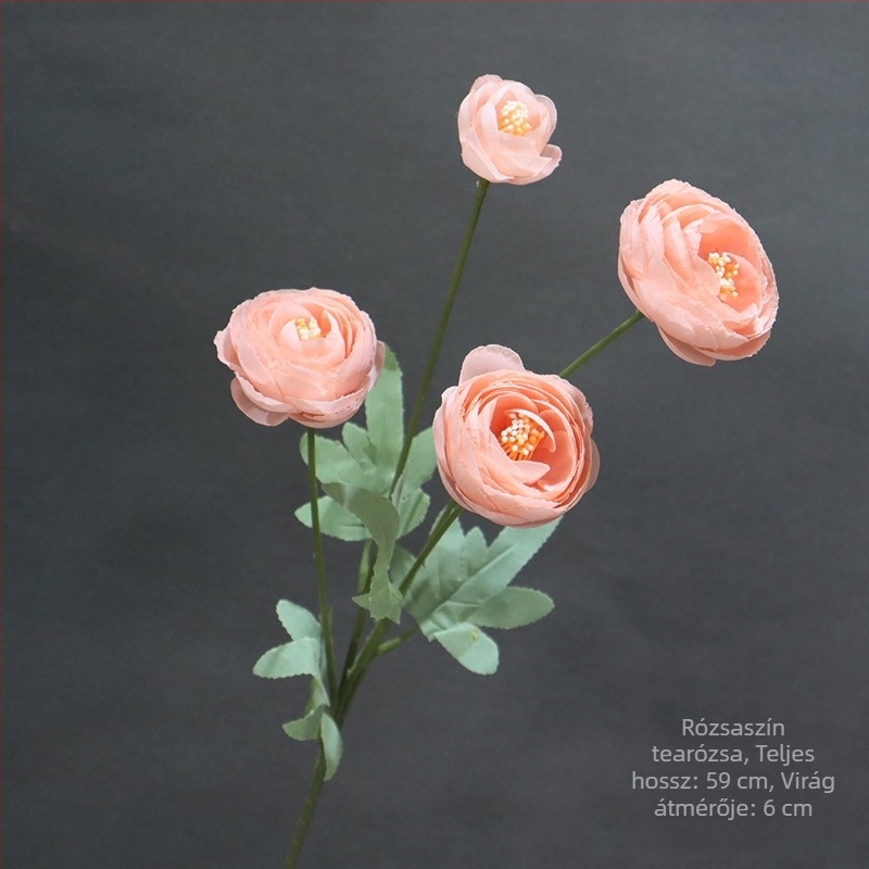 Tea Rose művirágok, 4 fejű, esküvői dekoráció a teremhez és asztali középpontok