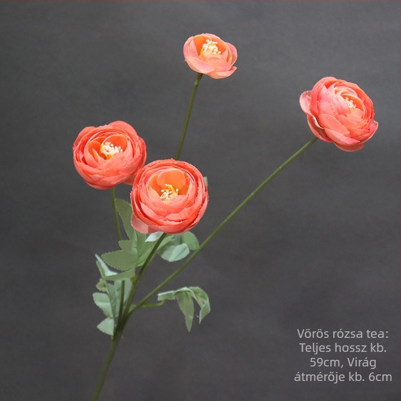 Tea Rose művirágok, 4 fejű, esküvői dekoráció a teremhez és asztali középpontok