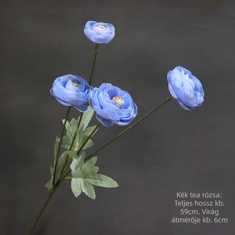 Tea Rose művirágok, 4 fejű, esküvői dekoráció a teremhez és asztali középpontok