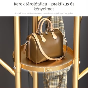 Földön álló ruhafogas, fém, modern minimalista stílus, hálószoba és nappali számára
