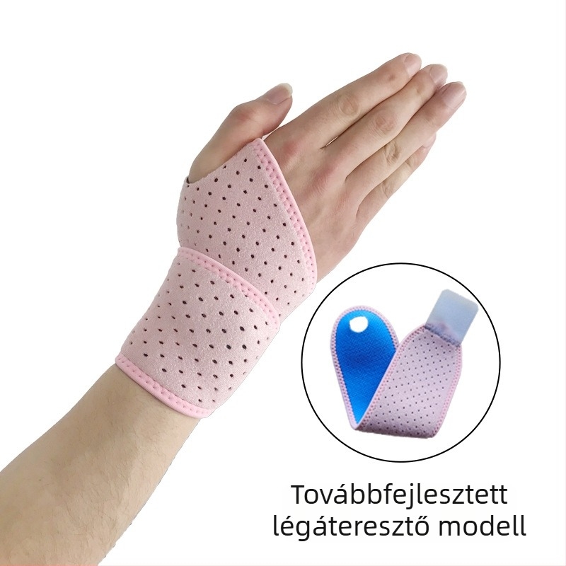 Légáteresztő sportkarszalag állítható csuklópánttal — ideális kosárlabdához, fitneszhez, fekvenyomáshoz és súlyemeléshez TFCC hüvelykujj-csattal