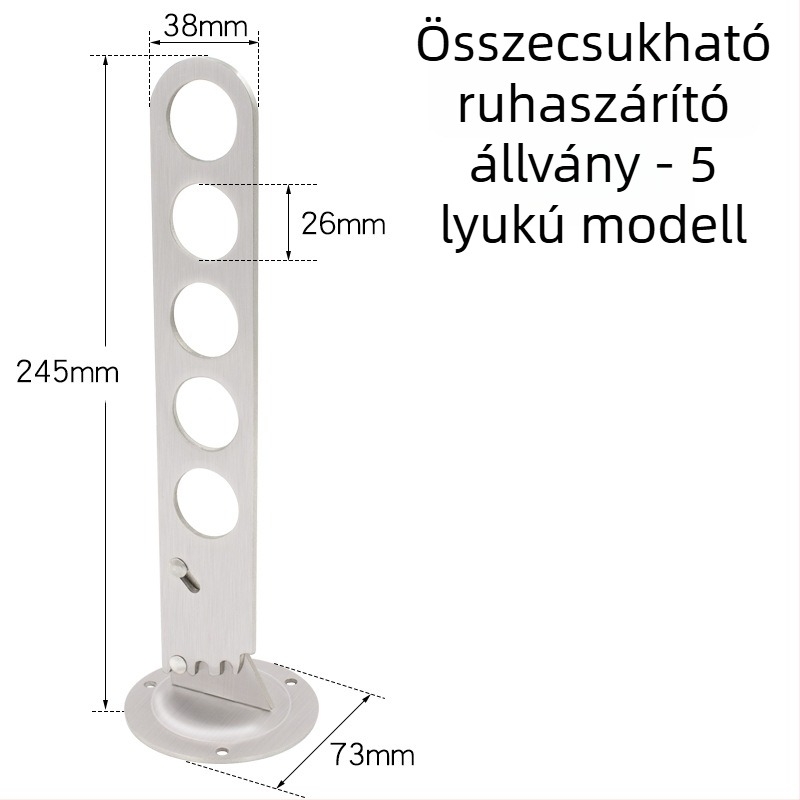Láthatatlan összecsukható falra szerelhető ruhaszárító rúd, rozsdamentes acél