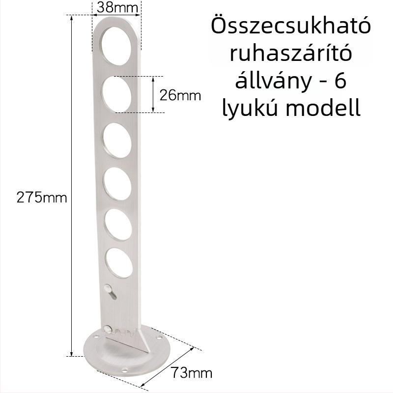 Láthatatlan összecsukható falra szerelhető ruhaszárító rúd, rozsdamentes acél