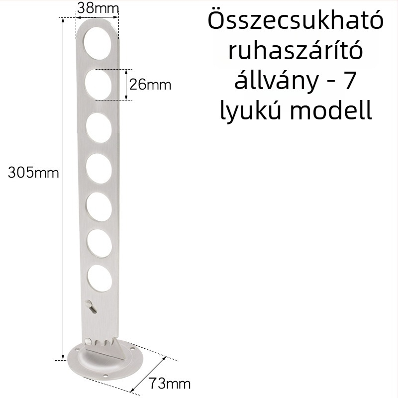 Láthatatlan összecsukható falra szerelhető ruhaszárító rúd, rozsdamentes acél