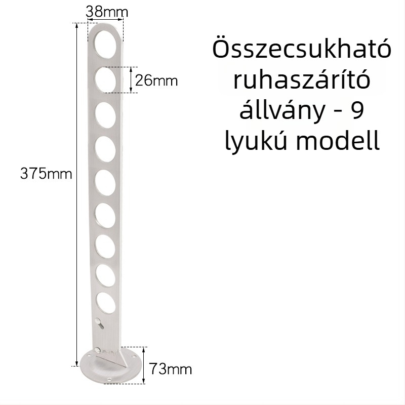 Láthatatlan összecsukható falra szerelhető ruhaszárító rúd, rozsdamentes acél
