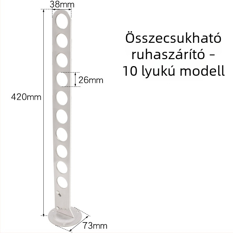 Láthatatlan összecsukható falra szerelhető ruhaszárító rúd, rozsdamentes acél
