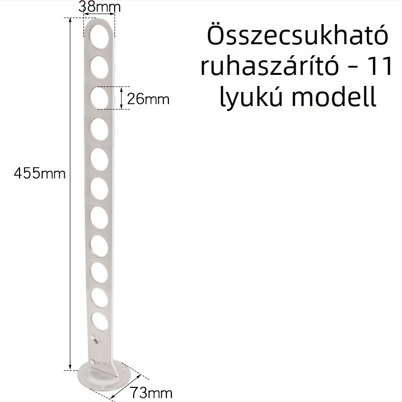 Láthatatlan összecsukható falra szerelhető ruhaszárító rúd, rozsdamentes acél