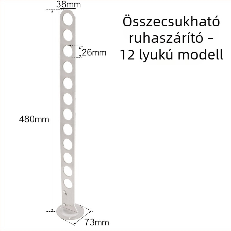 Láthatatlan összecsukható falra szerelhető ruhaszárító rúd, rozsdamentes acél